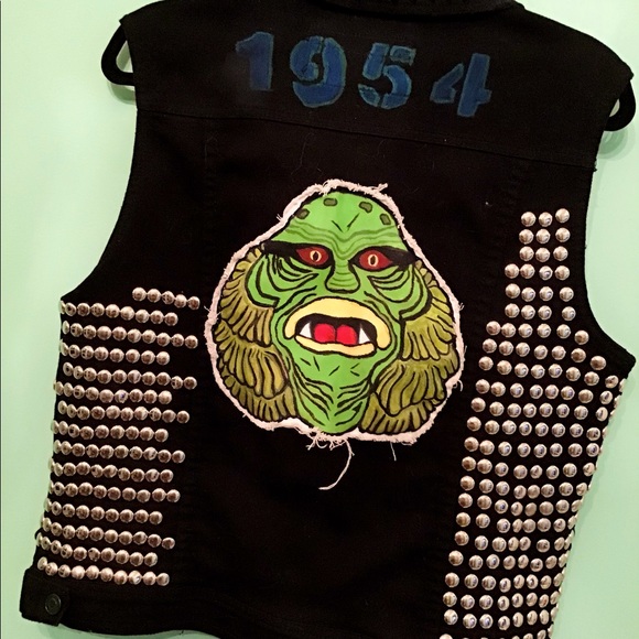 COPY - Creature From The Black Lagoon Custom studded Vest - Picture 4 of 7